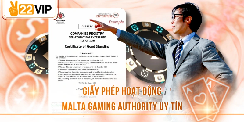 Giấy phép hoạt động Malta Gaming Authority uy tín